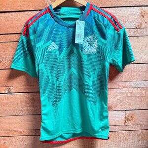 Adidas x Mexico Soccer Jersey Mens Small S Green 2022 World Cup Slim Fit NWT
